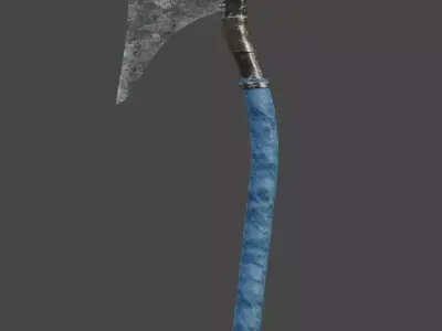 Dusty metal axe 3D model