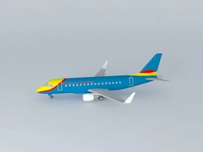 Embraer Erj 170 Royal Airways with interior FOR SALE Free 3D model