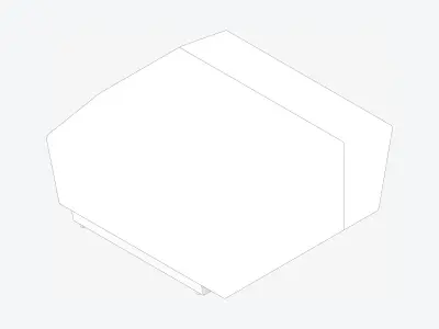 Furniture - Seating - Contemporary - Blume - Closing - Right Low-poly 3D model