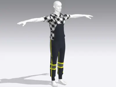 Worker Cloth Low-poly 3D model order
