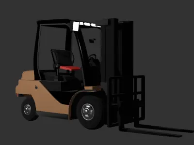Low Poly Forklift 3D model