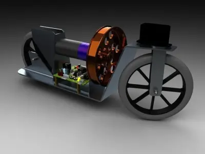 Self Balancing Bike Free 3D model