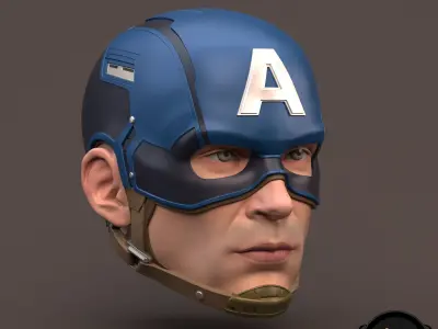 Captain America Steve Rogers 3D printable for action figures 3D print model