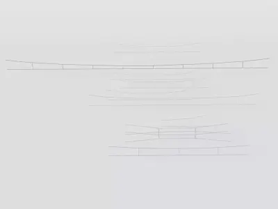 Catenary wire set Low-poly 3D model