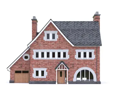 English Brick House 14 Low-poly 3D model