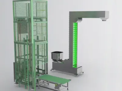 Z chain conveyor Assembly 3D model