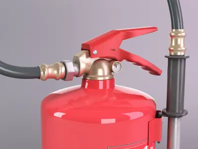 Chemical fire extinguisher Low-poly 3D model