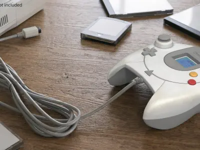 Sega Dreamcast Game Controller with Cable 3D model