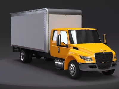 International MV 2023 Extended Cab Box Truck 3D model