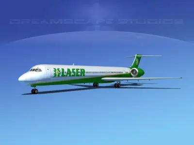 McDonnell Douglas MD80 Laser 3D model