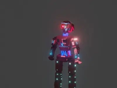 Robot Character Pwer Ranger 3D model