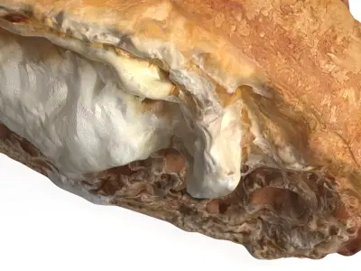 Split Croissant with Custard Inside 3D model