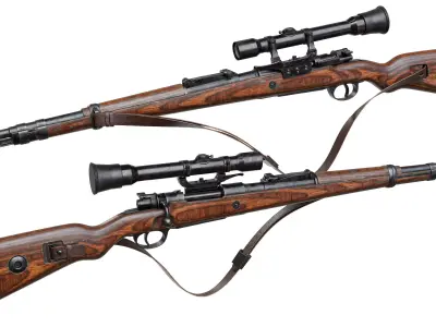 Karabiner 98k Low-poly 3D model get