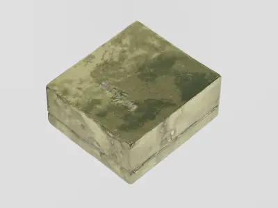 Brass Snuff Box Oriental photogrammetry scan PBR 4K textures Low-poly 3D model