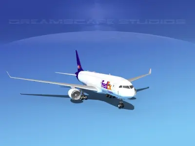 Boeing 787-8 FedEx 3D model