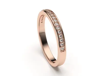 solitaire with ring sizes  8 part S27 3D print model