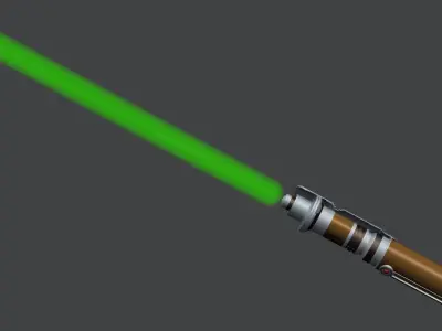 Jedi lightsaber Low-poly 3D model