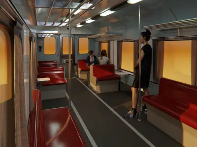 Train Cabin 3D model