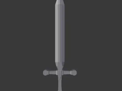 Simple Sword Free low-poly 3D model order