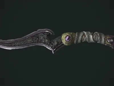 Undead dagger Low-poly 3D model