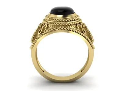 Mens Ring Gold 3D print model