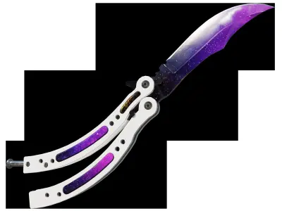Butterfly Combat Knife Low-poly 3D model