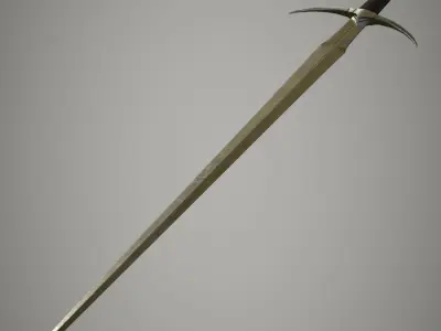 Danish Long Sword Low-poly 3D model