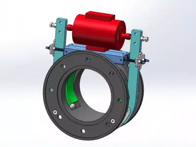 Drum type electromagnetic brake 3D model