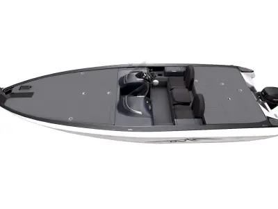 Bass Fishing Motorboat Low-poly PBR Low-poly 3D model