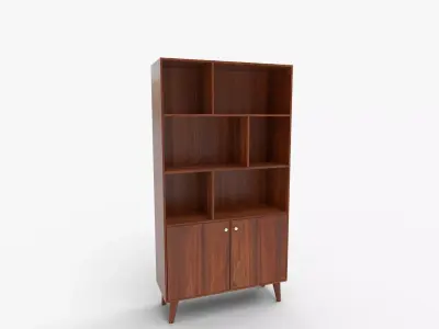 Prepac Milo Mid Century Modern Bookcase 3D model