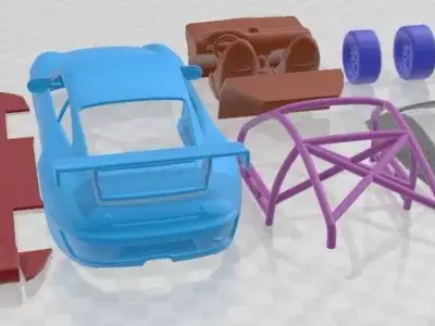 Porsche 911 GT3 Cup Racing 2011 Printable Car 3D print model