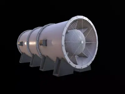 Ventilation Fan Low-poly 3D model buy