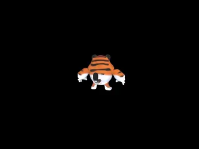 A cute tiger Free 3D model