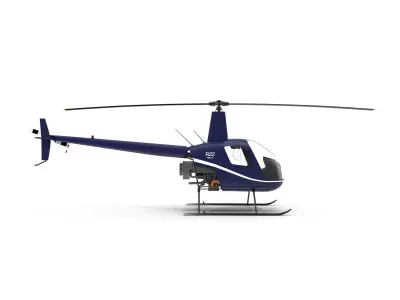 Robinson R22 Helicopter 3D model purchase
