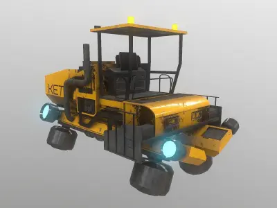 Cyberpunk Work Machines 01 Low-poly 3D model