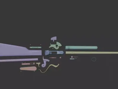 Spencer Carbine Repeater Rifle 3D model 3D model