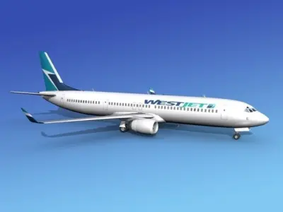 Boeing 737-900ER West Jet 3D model