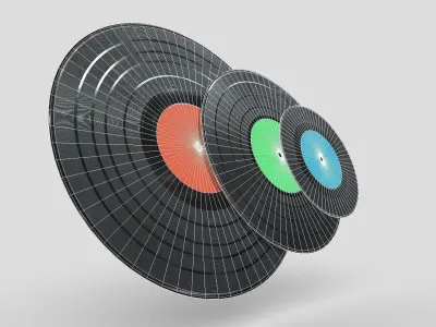Vinyl Record Pack Low-poly 3D model
