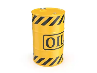 Oil Barrel Low-poly 3D model 17