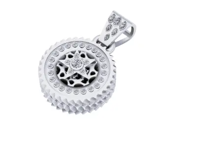 Gear pendant 3D printable model       3D print model