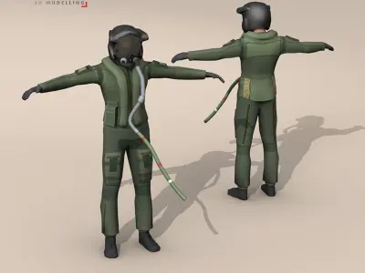 F35 pilot 3D model