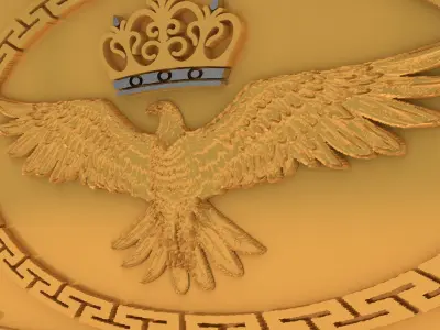  belt buckle eagle style 3d model  3D print model