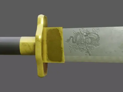 Guan Dao  Low-poly 3D model