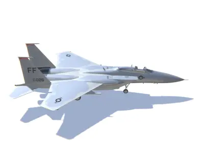 F-15 Eagle Jet Fighter Aircraft Low-poly 3D model