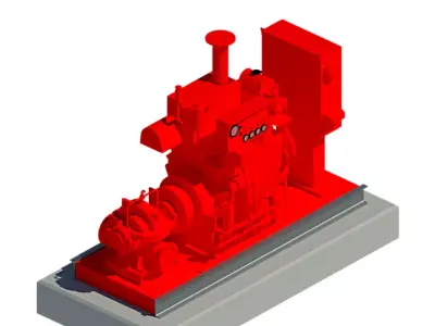 Fire Pump - Mechanical Equipment 3D model