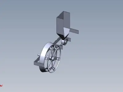 Planter machine tool with wheel Free 3D model