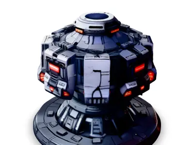 SciFi Power Generator Game Asset Low-poly 3D model