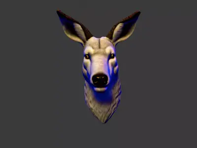 Animal Head Low-poly 3D model 13
