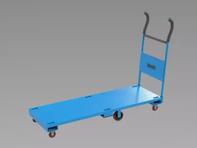 Freight roughneck blue Low-poly 3D model