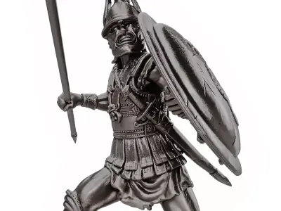 Ancient Hoplite Warrior - 3D Printable Miniature Model 3D print model